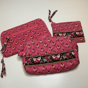 Vera Bradley Pink Wallet Set of 3